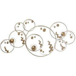 Alexandra House Living Wanddecoratie, goud, metaal, 135 x 4,5 x 68 cm