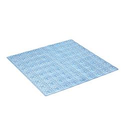 TATAY Tappetino Bagno Antiscivolo di PVC con Ventose, Resistente a muffe e microbi, antibatterico, Design Barcelona, Blu, Dimensione 54 x 54 cm