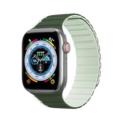 DUX DUCIS HJPOQZ [LD] Series - Correa de reloj diseñada para Apple Watch de 38 mm, 40 mm, 41 mm, correa magnética de repuesto para reloj, color verde