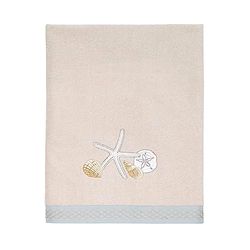 Avanti Linens Seaglass Collection Serviette de Bain brodée, Beige