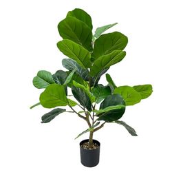Alexandra House Living Decoratieve kunstplant ficus 90 cm