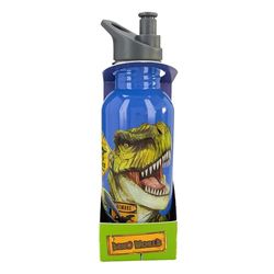 Depesche 12900 Dino World Danger - drinkfles in blauw met Trex motief, sportfles met lekvrije drinkdop, inhoud ca. 600 ml