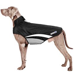 Buddypuppy Hondenjas voor de winter, waterdicht warm fleece, gezoomd voor middelgrote grote honden met gatje en reflecterende strepen (5XL)
