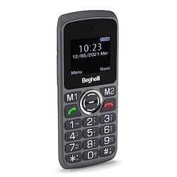 Beghelli Salvalavita Phone SLV10 GSM facile con tasto SOS, Grigio