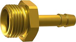 Schroefslangaansluiting, G 1 a, voor slang LW 32 mm, SW 38, messing, werkdruk max. 25 bar, bedrijfstemperatuur. Maximale 150 °C.