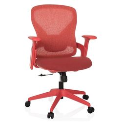 hjh OFFICE Silla de Oficina ergonómica, Respaldo de Rejilla NOWUM con Soporte Lumbar Ajustable, Funda de Tela Resistente a la abrasión,