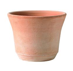 VASO TERRACOTTA FATTO A MANO; DIAMETRO CM. 26, ALTEZZA CM. 20 FIORIERA IN COTTO NATURALE COCCIO