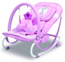 Asalvo HAMACA RELAX Hamaquita desde o nascimento, baloiço para bebés, dobrável compacto, reutilizável com uma mão, movimento natural, arco com brinquedos, fácil de limpar, coelho bebé rosa