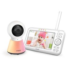 VTech - BM5254 – babyfoon Video Color Night Light – display 5 inch – nachtlampje en wiegliedjes – versie FR