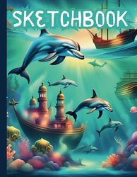 Underwater Adventure Sketchbook: Blank Drawing Book for Kids | 8.5 x 11 for Creative Fun: Big Blank Pages for Kids Who Love the Ocean