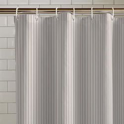 Catherine Lansfield Timeless Stripe - Tenda da doccia, 180 x 180 cm, colore: Naturale