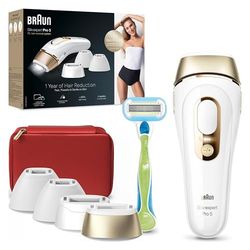 Braun Silk·expert Pro 5 Epilatore Luce Pulsata, Depilatore Corpo Donna, Alternativa al Laser Peli, Con Custodia, Rasoio Donna Venus, 4 Testine, Luce Pulsata Braun, Idea Regalo, PL5382