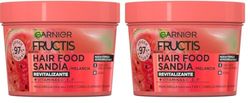 Garnier Fructis Mascarilla Revitalizante Hair Food Sandía, Nutre y Suaviza, Para Cabello Seco o Apagado, 400 ml (Paquete de 2)