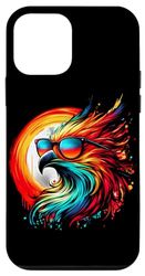 Custodia per iPhone 12 mini Cool Tie Dye Phoenix Occhiali Da Sole Uccello Illustrazione Art