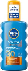NIVEA SUN Ochrona i opalenizna spray przeciwsłoneczny LSF 30, krem przeciwsłoneczny z ekstraktem z promelaniny dla równomiernej opalenizny, natychmiastowa ochrona przed słońcem z systemem filtracji