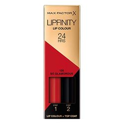 Max Factor LipFinity Lip Colour Lipstick batons, tom: 125 So Glamurous - Passo 1: 2,3 ml Passo 2: 1,9 g