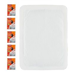 Relaxdays Reaxdays Cerotti Riscaldanti Schiena, Set da 5 Scalda Corpo, Collo e Spalle, Patch Termici Caldi Fino a 12 Ore, Bianco, Tessuto Non Tessuto