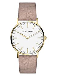 Liebeskind Berlim - Relógio de pulso analógico de quartzo para mulher, Ouro rosa, 34 mm, Moderno