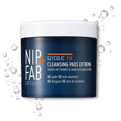 Nip + Fab Glycolic Fix Night Pads Extreme, Tampons Exfoliants pour le Visage à l'Acide Glycolique pour la Nuit, Peeling Acide Intense, 60 Pièces