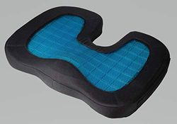 Lifenaxx Forme de U Insert en Gel Silicone Coccyx Coussin Mémoire Mousse Siège Orthopédique Soulagement de la Douleur Viscoélastique Coussin de Siège LX-014