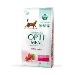 OPTIMEAL™. Complete Dry Pet Food for Adult Cats high in Veal 1,5 kg