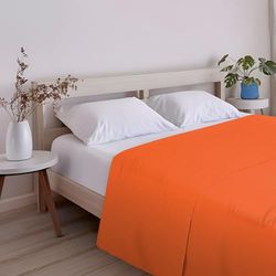 ECOMMERC3 | Extra mjukt och bekvämt lakan 200-säng - orange lakan tillverkat av 100% i Spanien, andas, lättskött