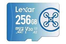 Lexar Fly Tarjeta Micro SD 256GB, microSDXC UHS-I, hasta 160MB/s de Lectura, U3, V30, A2, Microsd Compatible con DJI Dron y Cámara de Acción (LMSFLYX256G-BNNAA)