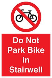 Do Not Park Bike in Trapbord - 400x600mm - A2P