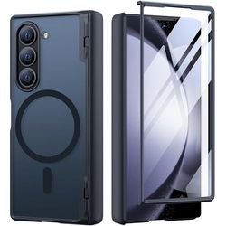 MOBOSI Custodia magnetica per Z Fold 6, [compatibile con Magsafe], custodia per Samsung Galaxy Fold6 con protezione per cerniera e protezione frontale integrata, custodia per telefono robusta e
