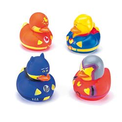 Hero Lot de 6 Canards en Caoutchouc pour Enfants avec Sac de Fête et Jouet Amusant pour Le Bain