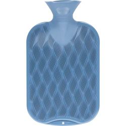 fashy Hot Water Bottle Wave Checked 2.0 L Blue