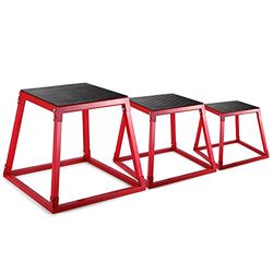 VEVOR Ztopia Caja Plyométrica Excercise 30,5 cm Plataforma Plyometric Jump Box Ejercicio 18 "Cajas de salto Plyometric 24" Set de caja de fitness para entrenamiento de salto (12", 18", 24")