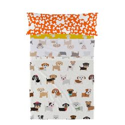 HappyFriday Mr Fox Dogs lakanset flerfärgad 105-delad säng 2 delar