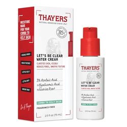 Thayers Let's Be Clear Water Face Cream - Moisturizer with Azelaic Acid and Hyaluronic Acid - Skin Care for Combination to Oily Skin - 75 ml