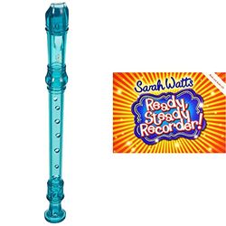 YAMAHA Recorder - Soprano Recorder, German fingering, Translucent Blue & Ready, Steady Recorder! Pupil Book & CD.