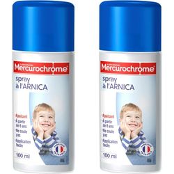 MERCUROCHROME - Spray à l'Arnica - Apaisant - Dès 6 ans - 100 ml (Lot de 2)