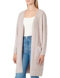 VERO MODA PETITE VMDOFFY LS Long Open Cardigan GA Petite gebreide cardigan, woodrose/detail: melange, XS/P, Woodrose/Detail: melange, XS/Klein