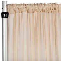 CV Linens bkdp_10x58_chif_champ Chiffon Gordijn-305cm x 147cm | Draperen Paneel | Champagne | 1 stuk