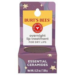Burts Bees Overnight Intensive Lip Treatment for Women 0.25 oz Lip Treatment, Yellow, Brown, Purple, (Pack of 1)