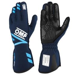 Ompracing Omp One Evo Fx Gloves FIA 8856-2018, Navy/Cyan, Size L