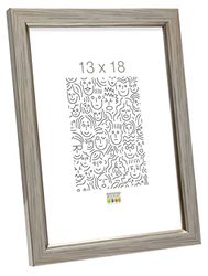 Deknudt S46AD1 zilveren fotolijst individueel - fotolijst (kunststof, zilver, enkele lijst, 13 x 18 cm, rechthoekig, landschap)