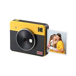 Kodak Mini Shot 3 Retro Cámara Instantánea Portátil e Impresora Fotográfica, iOS, Android y Bluetooth, 76x76 mm, Tecnología 4Pass, 8 Hojas - Blanco