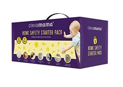 ClevaMama Kit Sécurité Bébé Maison - Cache Prise Europe, Protection de Coin, Bloque-Porte, Anti Pince Doigt, Cache Câble, Serrure Polyvalente - 30 Pièces