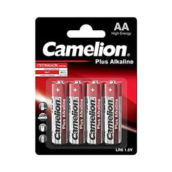 Camelion 11000406 - Batterijen Plus Alkaline High Energy AA / LR6, 4 stuks, capaciteit 2700 mAh, krachtige wegwerpbatterijen voor elektronische apparaten voor optimale energievoorziening