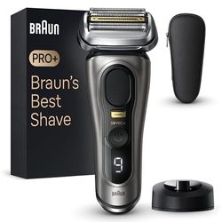 Braun Serie 9 Pro, Afeitadora Eléctrica para Hombres, 5 Elementos de Afeitado Pro y Recortadora De Precisión para Cabello Largo, Soporte De Carga, Mojado y Seco, 9515S, Grafito