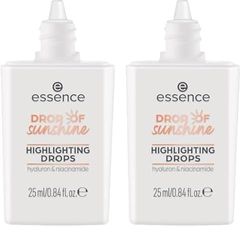 Essence Cosmetics Drop of Sunshine Highlighting Drops, Idratante, Curativo, Naturale, Lucida, 25 ml (Confezione da 2)