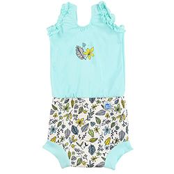 Splash About Happy Nappy Costume da bagno con pannolino da bagno, Fallen Leaves, 2-3 Anni