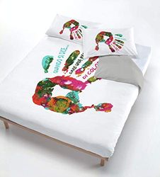 Italian Bed Linen Digitalt påslakanset (säcklakan 250 x 200 cm + 2 örngott 52 x 82 cm), handmålning, dubbel
