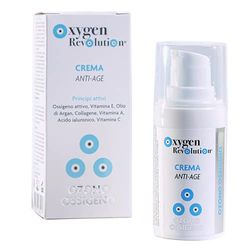 OXYGEN REVOLUTION Crème anti-age nutritive à base d'oxygène et d'ozone avec acide hyaluronique et Collagène, anti-rides, riche en principes actifs, profondeur pénétration dans la peau, 15 ml