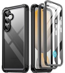 Poetic Guardian Hoesje voor Samsung Galaxy S24 FE 5G [20 FT Mil-Grade Drop Tested], ingebouwde schermbeschermer [werken met vingerafdruk-ID], full-body robuuste schokbestendige beschermhoes,